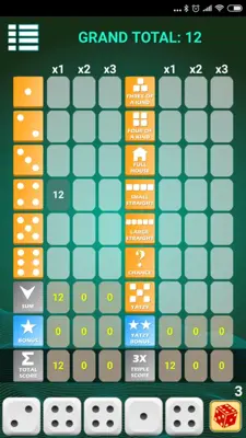 Triple Yatzy android App screenshot 1